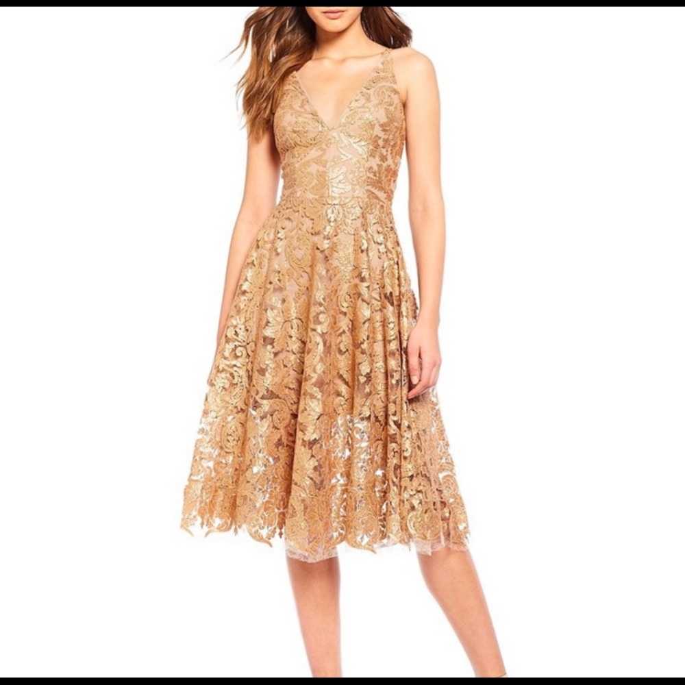 dress the population blair deep v dress